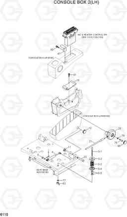 6110 CONSOLE BOX(2/2, LH) R300LC-7, Hyundai