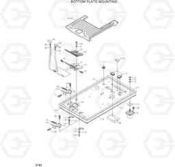 6160 BOTTOM PLATE MOUNTING R300LC-7, Hyundai