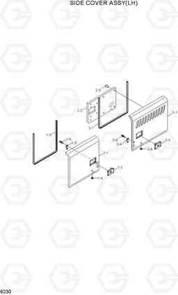 6230 SIDE COVER ASSY(LH) R300LC-7, Hyundai