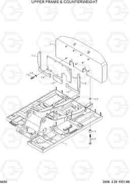 6400 UPPER FRAME & COUNTERWEIGHT R300LC-7, Hyundai