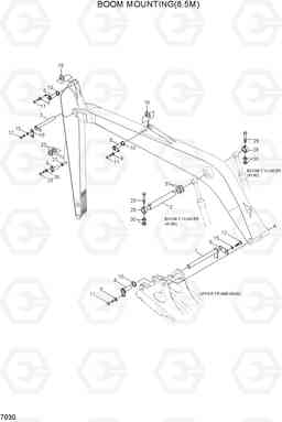 7030 BOOM MOUNTING(8.5M) R300LC-7, Hyundai