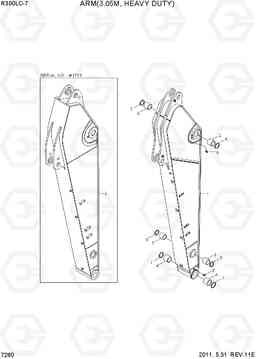 7260 ARM(3.05M, HEAVY DUTY) R300LC-7, Hyundai