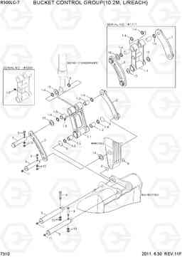 7310 BUCKET CONTROL GROUP(10.2M, L/REACH) R300LC-7, Hyundai