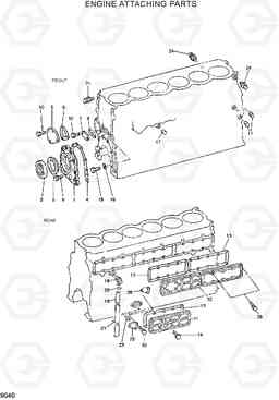 9040 ENGINE ATTACHING PARTS R300LC-7, Hyundai