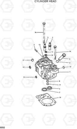 9050 CYLINDER HEAD R300LC-7, Hyundai