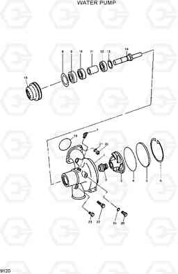 9120 WATER PUMP R300LC-7, Hyundai