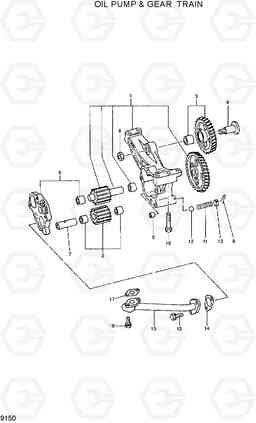 9150 OIL PUMP & GEAR TRAIN R300LC-7, Hyundai