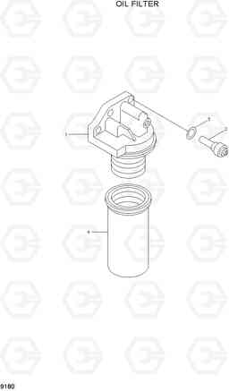 9180 OIL FILTER R300LC-7, Hyundai