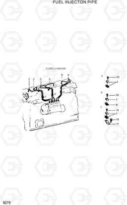 9270 FUEL INJECTION PIPE R300LC-7, Hyundai