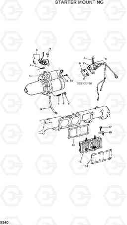 9340 STARTER MOUNTING R300LC-7, Hyundai