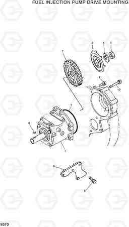 9370 FUEL INJECTION PUMP DRIVE MOUNTING R300LC-7, Hyundai