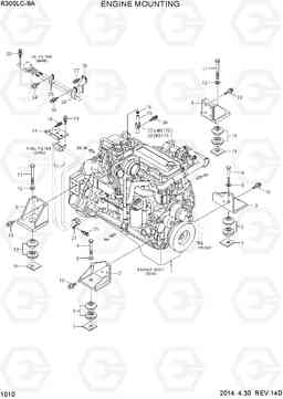 1010 ENGINE MOUNTING R300LC-9A, Hyundai