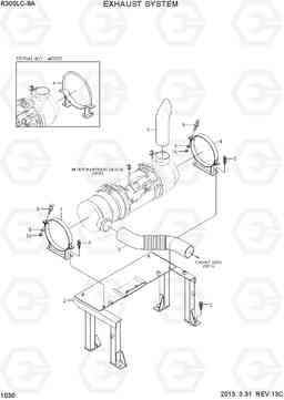 1030 EXHAUST SYSTEM R300LC-9A, Hyundai