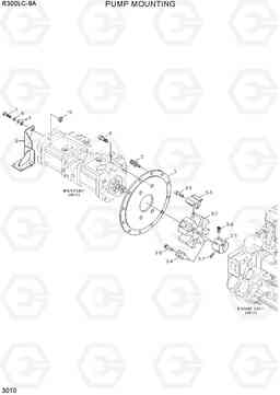 3010 PUMP MOUNTING R300LC-9A, Hyundai