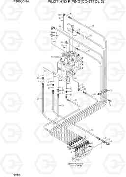 3210 PILOT HYD PIPING(CONTROL 2) R300LC-9A, Hyundai