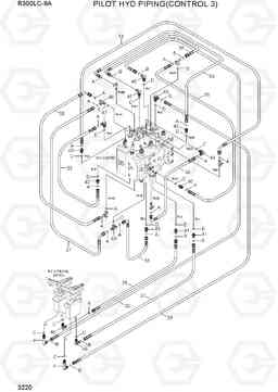 3220 PILOT HYD PIPING(CONTROL 3) R300LC-9A, Hyundai