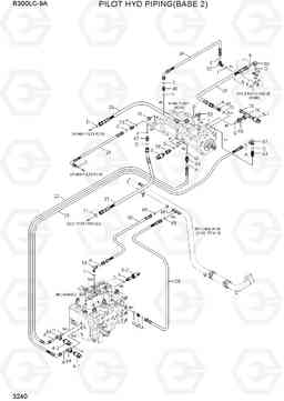 3240 PILOT HYD PIPING(BASE 2) R300LC-9A, Hyundai