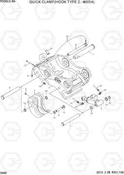 3480 QUICK CLAMP(HOOK TYPE 2, -#0054) R300LC-9A, Hyundai