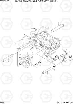 3498 QUICK CLAMP(HOOK TYPE 1, OPT, #0055-) R300LC-9A, Hyundai