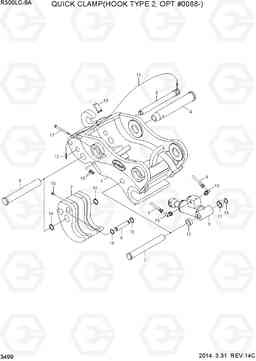 3499 QUICK CLAMP(HOOK TYPE 2, OPT, #0088-) R300LC-9A, Hyundai