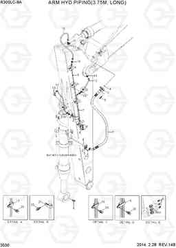 3530 ARM HYD PIPING(3.75M, LONG) R300LC-9A, Hyundai