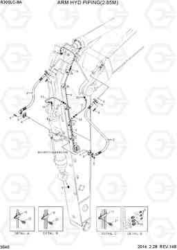 3540 ARM HYD PIPING(2.85M) R300LC-9A, Hyundai