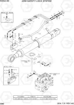 3580 ARM SAFETY LOCK SYSTEM R300LC-9A, Hyundai