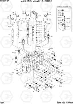 4051 MAIN CONTROL VALVE(1/5, #0099-) R300LC-9A, Hyundai