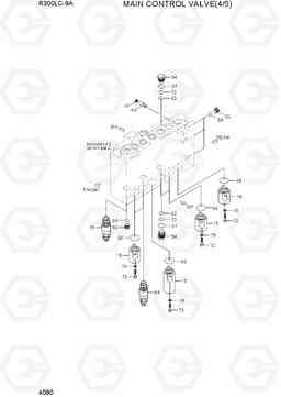 4080 MAIN CONTROL VALVE(4/5, -#0098) R300LC-9A, Hyundai