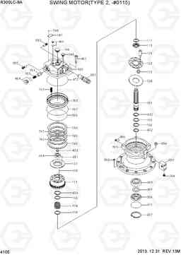 4105 SWING MOTOR(TYPE 2, -#0115) R300LC-9A, Hyundai