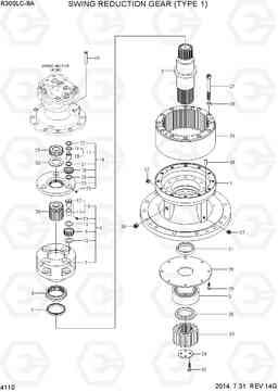 4110 SWING REDUCTION GEAR (TYPE 1) R300LC-9A, Hyundai