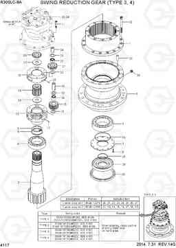 4117 SWING REDUCTION GEAR (TYPE 3, 4) R300LC-9A, Hyundai