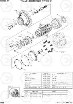 4136 TRAVEL MOTOR(2/2, TYPE 2,3) R300LC-9A, Hyundai