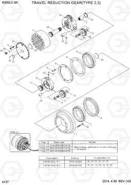 4137 TRAVEL REDUCTION GEAR(TYPE 2,3) R300LC-9A, Hyundai