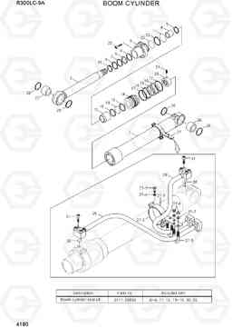 4180 BOOM CYLINDER R300LC-9A, Hyundai