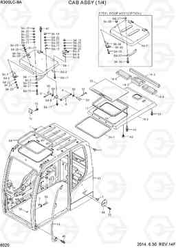 6020 CAB ASSY(1/4) R300LC-9A, Hyundai