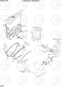 6130 CONSOLE BOX(RH) R300LC-9A, Hyundai