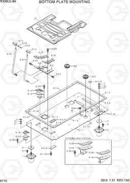 6170 BOTTOM PLATE MOUNTING R300LC-9A, Hyundai