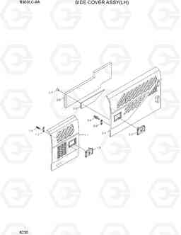 6230 SIDE COVER ASSY(LH) R300LC-9A, Hyundai