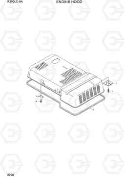 6250 ENGINE HOOD R300LC-9A, Hyundai