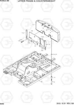 6400 UPPER FRAME & COUNTERWEIGHT R300LC-9A, Hyundai