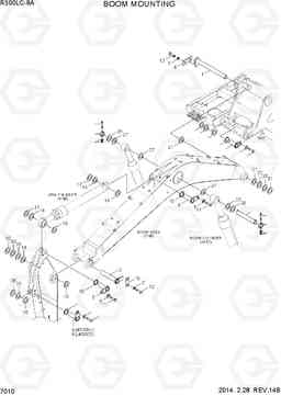 7010 BOOM MOUNTING R300LC-9A, Hyundai