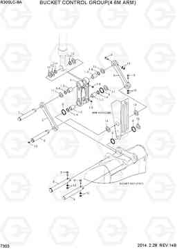 7303 BUCKET CONTROL GROUP(4.6M ARM) R300LC-9A, Hyundai