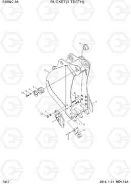 7310 BUCKET(3 TEETH) R300LC-9A, Hyundai