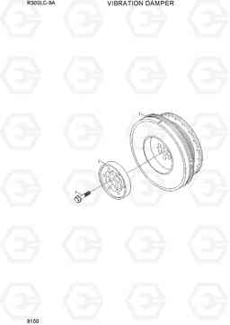 9100 VIBRATION DAMPER R300LC-9A, Hyundai