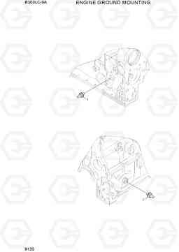 9120 ENGINE GROUND MOUNTING R300LC-9A, Hyundai