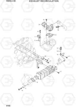 9160 EXHAUST RECIRCULATION R300LC-9A, Hyundai