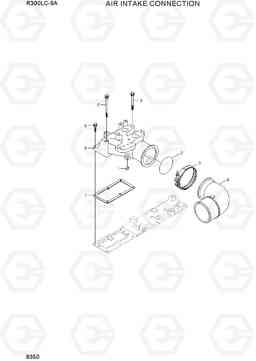 9350 AIR INTAKE CONNECTION R300LC-9A, Hyundai