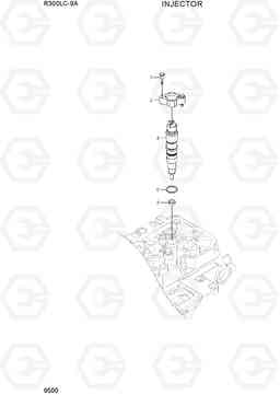 9500 INJECTOR R300LC-9A, Hyundai