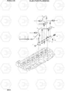 9510 INJECTOR PLUMBING R300LC-9A, Hyundai